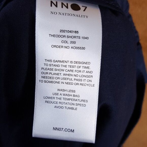 NN07 Mens Shorts Size 30 Navy Seersucker Stretch Waist 10" THEODORE $190 - Picture 6 of 11